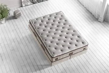 Resårmadrass 180x200 cm - Vit/Brun - Möbler - Säng - Madrasser - Resårmadrass & resårbotten