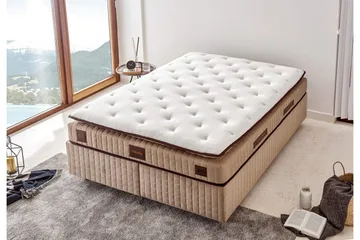 Resårmadrass 180x200 cm - Vit/Brun - Möbler - Säng - Madrasser - Resårmadrass & resårbotten