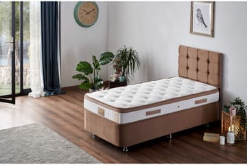 Resårmadrass 90x200 cm - Vit/Brun - Möbler - Säng - Madrasser - Resårmadrass & resårbotten