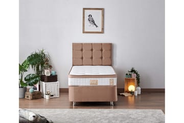 Resårmadrass 90x200 cm - Vit/Brun - Möbler - Säng - Madrasser - Resårmadrass & resårbotten