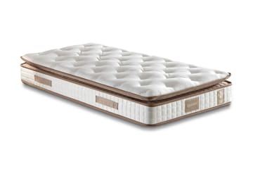 Resårmadrass 90x200 cm - Vit/Brun - Möbler - Säng - Madrasser - Resårmadrass & resårbotten