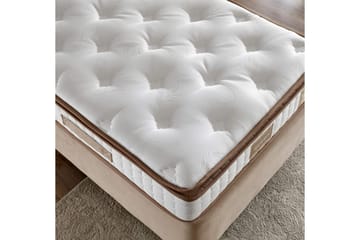 Resårmadrass 90x200 cm - Vit/Brun - Möbler - Säng - Madrasser - Resårmadrass & resårbotten