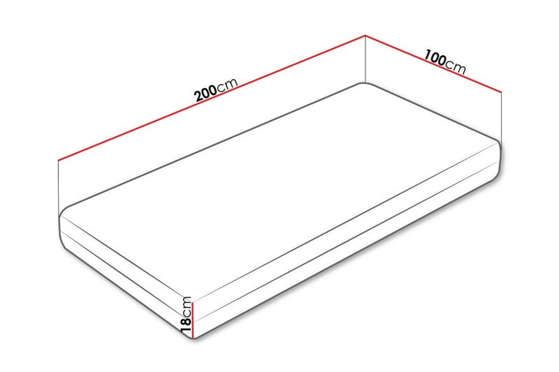 Arigna Resårmadrass 100x200 cm - Möbler - Säng - Madrasser - Resårmadrass & resårbotten