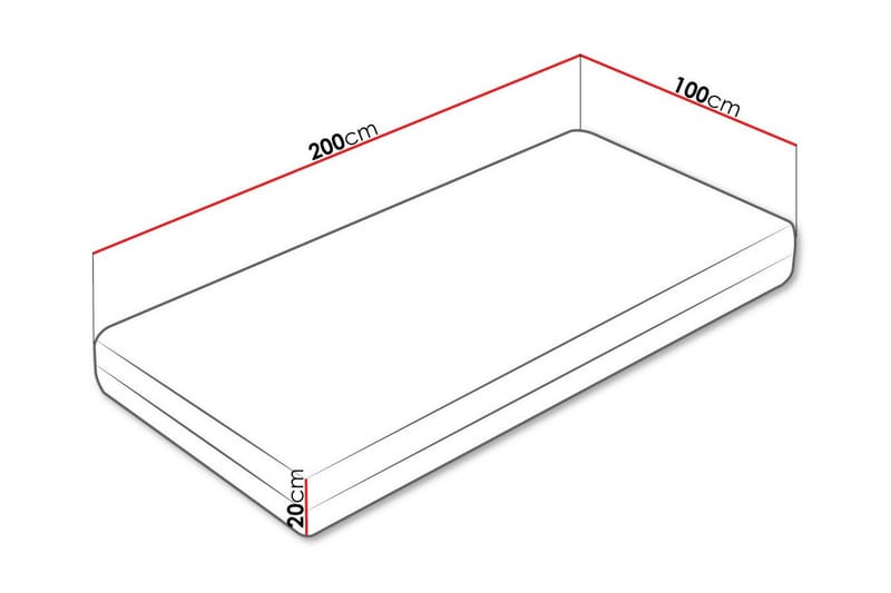 Arigna Resårmadrass 100x200 cm - Möbler - Säng - Madrasser - Resårmadrass & resårbotten