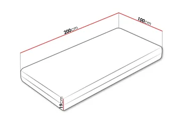 Arigna Resårmadrass 100x200 cm - Möbler - Säng - Madrasser - Resårmadrass & resårbotten