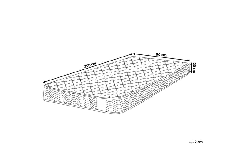 Cipperly Resårmadrass Medelfast 80x200 cm - Beige - Möbler - Säng - Madrasser - Resårmadrass & resårbotten