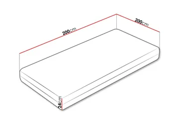 Derry Resårmadrass 200x200 cm - Möbler - Säng - Madrasser - Resårmadrass & resårbotten
