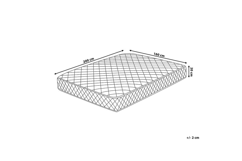 Duo Resårmadrass 160x200 cm Vit - Vit - Möbler - Säng - Madrasser - Resårmadrass & resårbotten