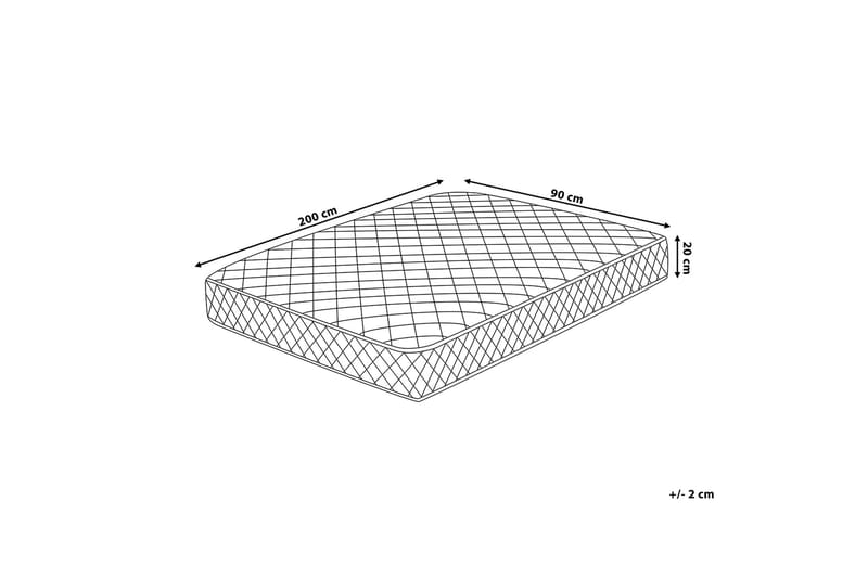 Duo Resårmadrass 90x200 cm Vit - Vit - Möbler - Säng - Madrasser - Resårmadrass & resårbotten