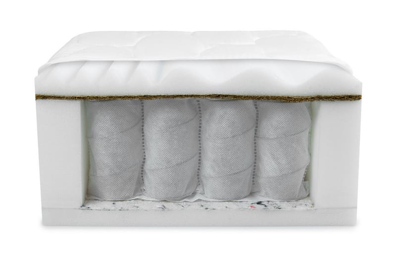 Fema Madrass 200x90x18 cm  Vit  Vit - Vit - Möbler - Säng - Madrasser - Resårmadrass & resårbotten