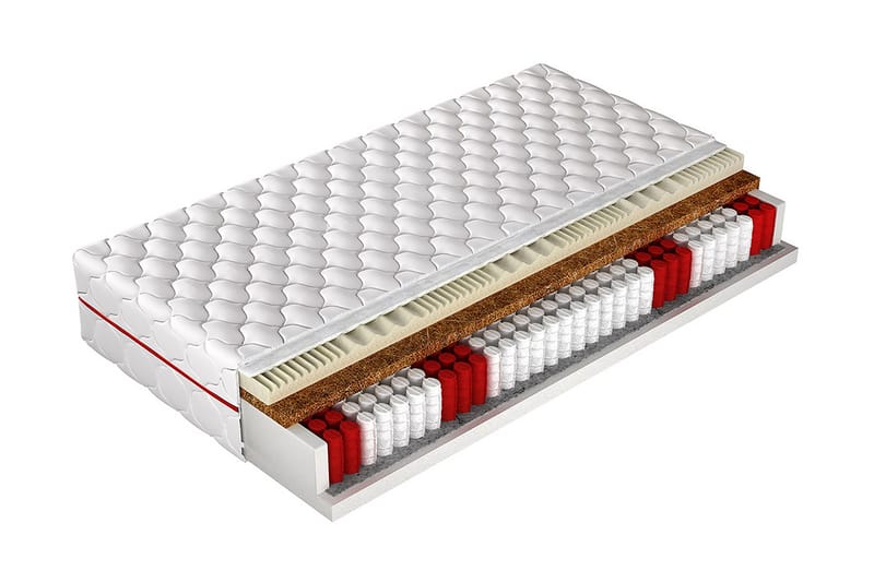 Fema Madrass 200x90x18 cm  Vit  Vit - Vit - Möbler - Säng - Madrasser - Resårmadrass & resårbotten