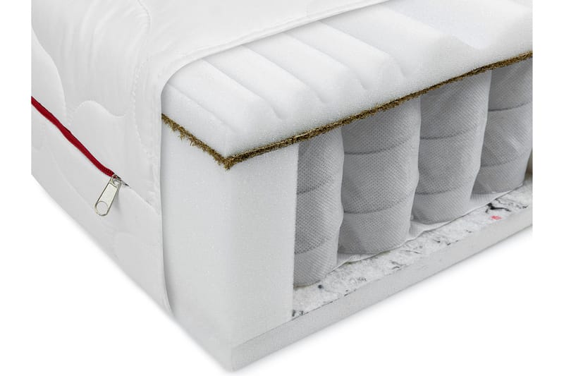 Fema Madrass 200x90x18 cm  Vit  Vit - Vit - Möbler - Säng - Madrasser - Resårmadrass & resårbotten