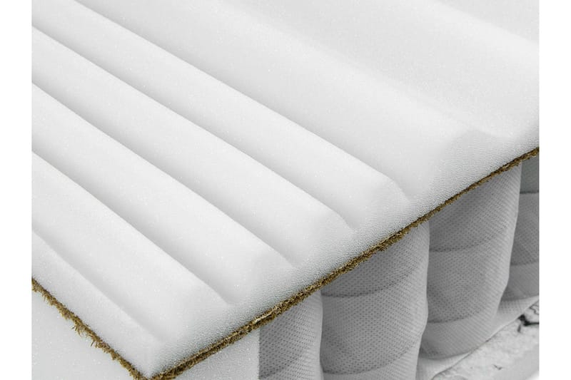 Fema Madrass 200x90x18 cm  Vit  Vit - Vit - Möbler - Säng - Madrasser - Resårmadrass & resårbotten