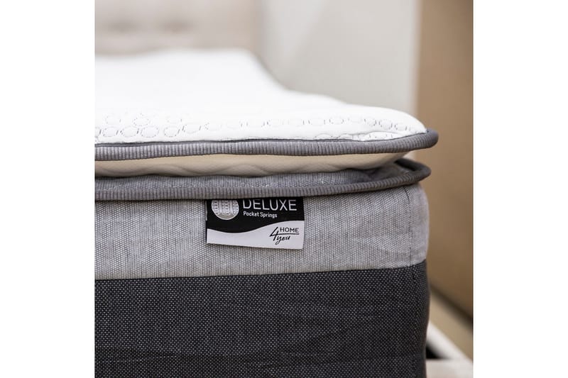 Fjädermadrass HARMONY TOPPOCKET 120x200xH33cm - Vit/Grå - Möbler - Säng - Madrasser - Bäddmadrass