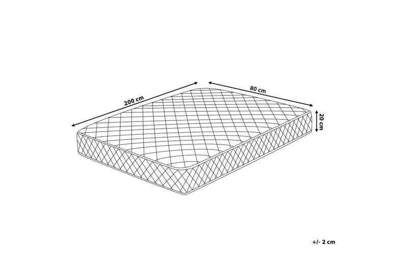 Gravedoni Resårmadrass Dubbelsidig 80x200 cm - Vit - Resårmadrass & resårbotten