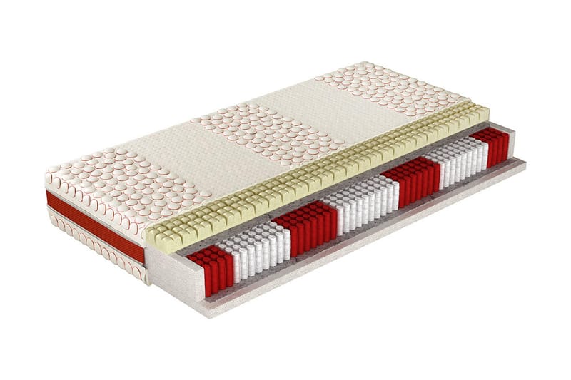 Jasmin Madrass 200x120x24 cm - Beige/Röd - Möbler - Säng - Madrasser - Resårmadrass & resårbotten