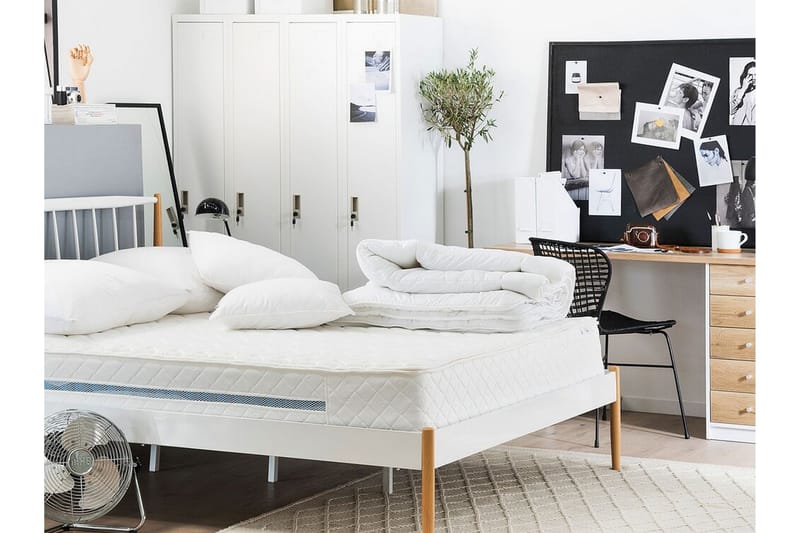 Kathaleya Resårmadrass 160x200 cm Medelfast - Vit - Möbler - Säng - Madrasser - Resårmadrass & resårbotten