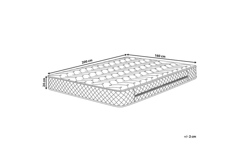 Kathaleya Resårmadrass 160x200 cm Medelfast - Vit - Möbler - Säng - Madrasser - Resårmadrass & resårbotten