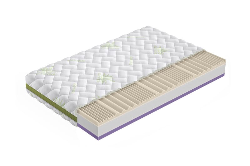 Ortopedic Madrass 200x90x21 cm, Beige/Vit