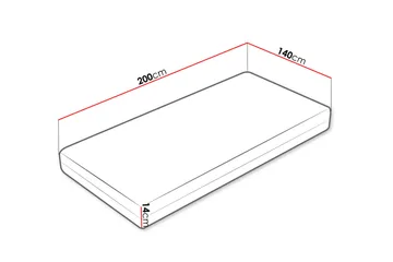Profi Madrass 140x200 cm - Vit - Möbler - Säng - Madrasser - Resårmadrass & resårbotten