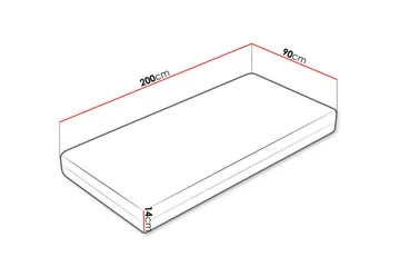 Profi Madrass 90x200 cm - Vit - Möbler - Säng - Madrasser - Resårmadrass & resårbotten