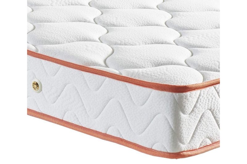 Resårmadrass 100x200 cm - Vit/Orange - Möbler - Säng - Madrasser - Resårmadrass & resårbotten
