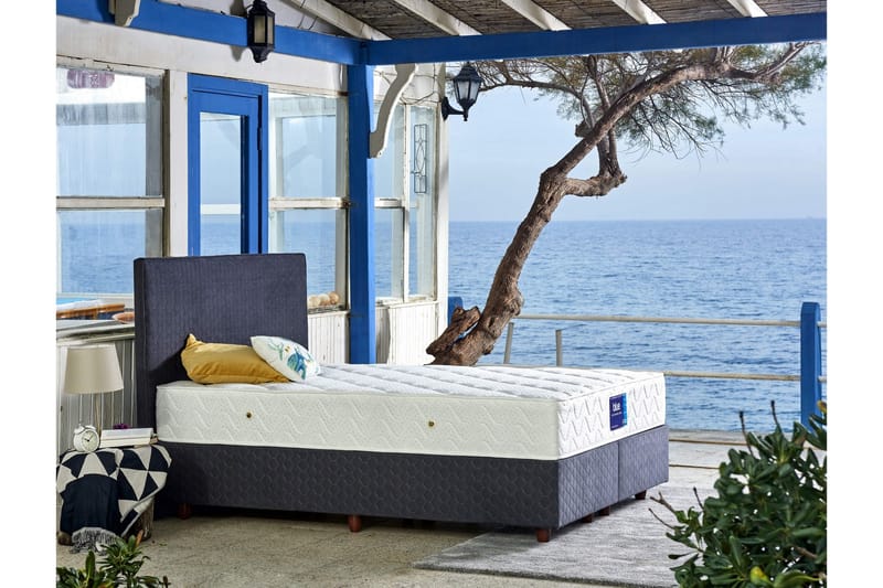 Resårmadrass 120x200 cm, Vit