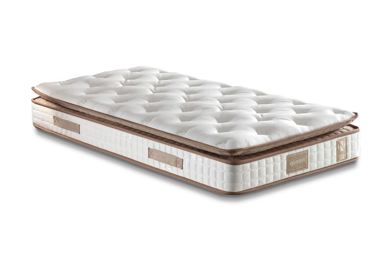 Resårmadrass 120x200 cm - Vit/Brun - Möbler - Säng - Madrasser - Resårmadrass & resårbotten