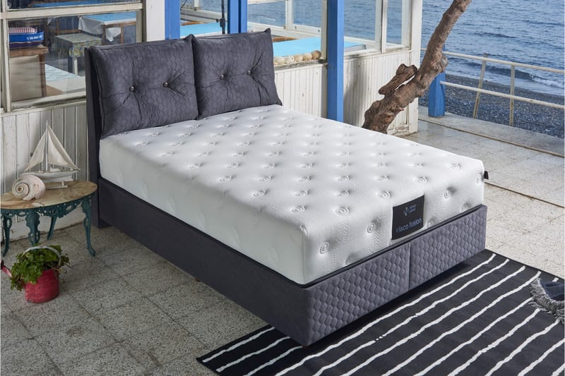 Resårmadrass 140x190 cm - Vit - Möbler - Säng - Madrasser - Resårmadrass & resårbotten