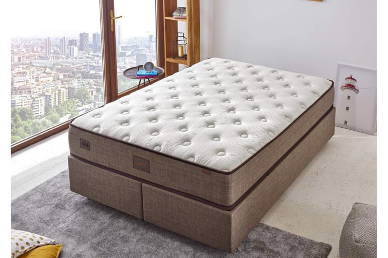 Resårmadrass 140x190 cm - Vit/Beige - Möbler - Säng - Madrasser - Resårmadrass & resårbotten