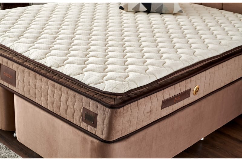 Resårmadrass 140x190 cm - Vit/Brun - Möbler - Säng - Madrasser - Resårmadrass & resårbotten