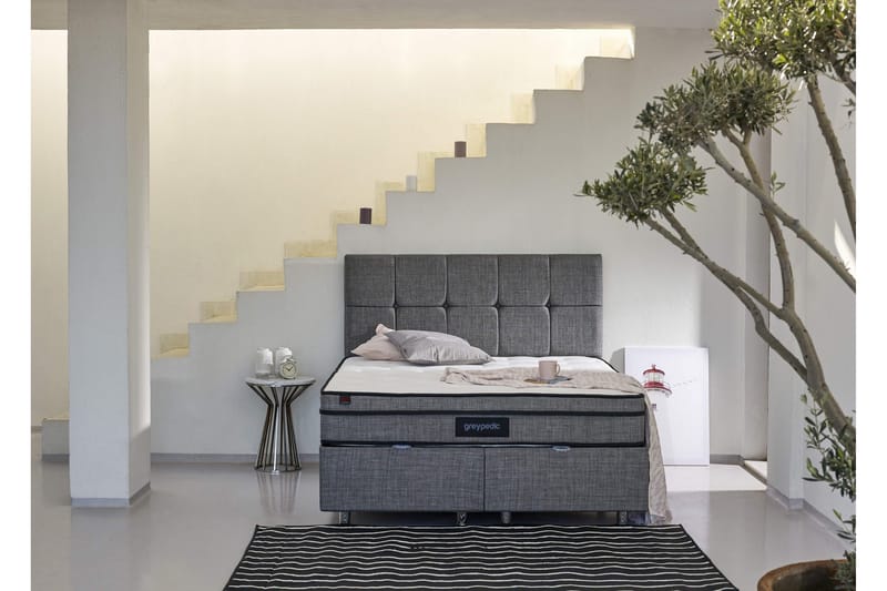 Resårmadrass 140x190 cm - Vit/Grå - Möbler - Säng - Madrasser - Resårmadrass & resårbotten