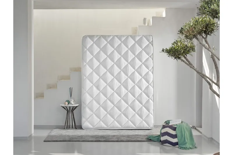 Resårmadrass 140x200 cm - Vit - Möbler - Säng - Madrasser - Res årmadrass & resårbotten