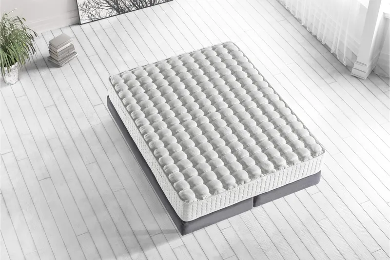 Resårmadrass 150x200 cm - Vit - Möbler - Säng - Madrasser - Resårmadrass & resårbotten