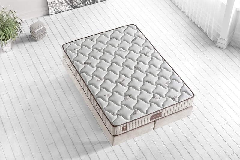 Resårmadrass 150x200 cm - Vit/Beige - Möbler - Säng - Madrasser - Resårmadrass & resårbotten