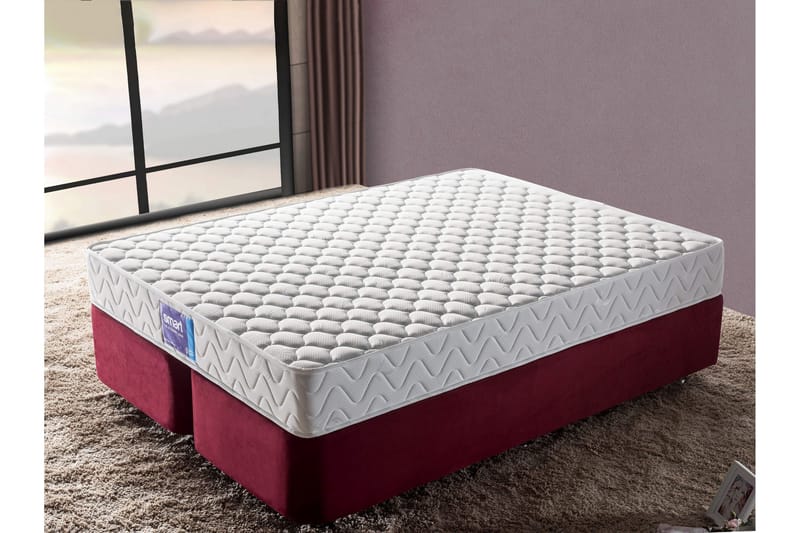 Resårmadrass 160x200 cm - Vit - Möbler - Säng - Madrasser - Resårmadrass & resårbotten