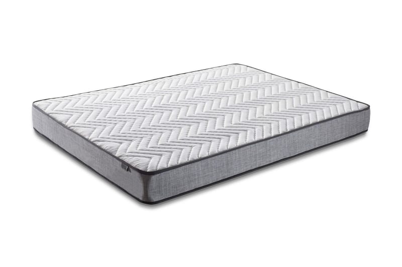 Resårmadrass 160x200 cm, Vit/Grå