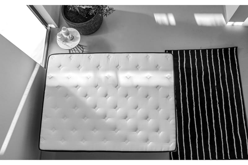 Resårmadrass 160x200 cm - Vit/Grå - Möbler - Säng - Madrasser - Resårmadrass & resårbotten