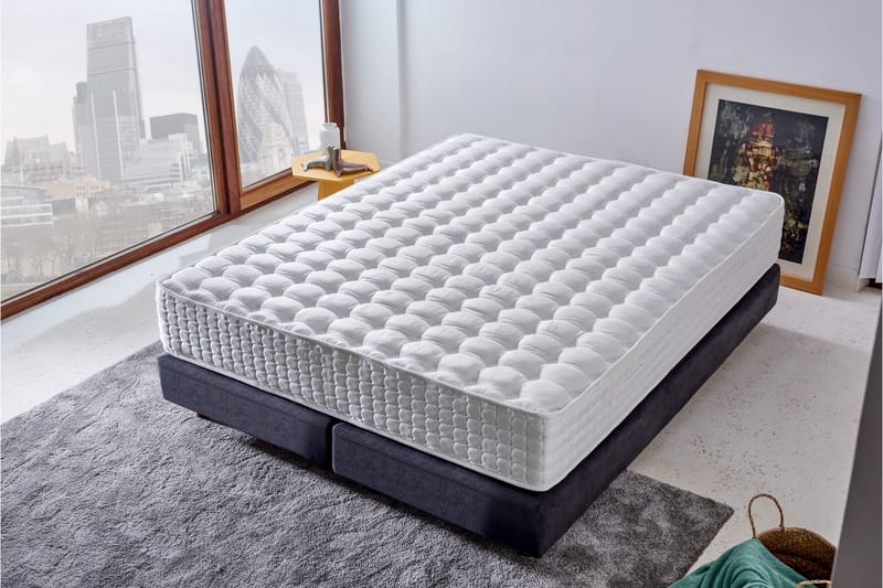Resårmadrass 180x200 cm - Vit - Möbler - Säng - Madrasser - Resårmadrass & resårbotten