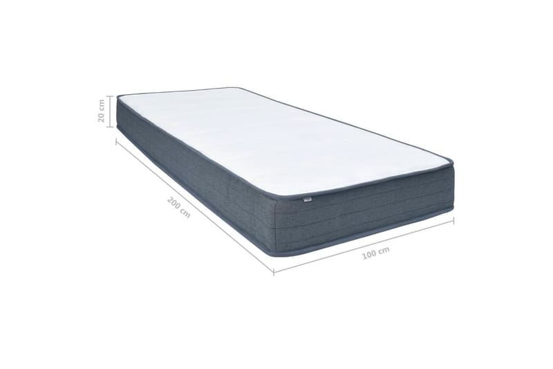 Resårmadrass 200x100x20 cm - Vit - Möbler - Säng - Madrasser - Resårmadrass & resårbotten