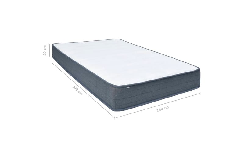 Resårmadrass 200x140x20 cm - Vit - Möbler - Säng - Madrasser - Resårmadrass & resårbotten