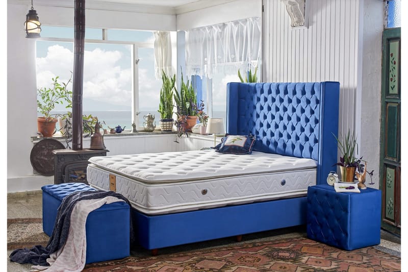 Resårmadrass 200x200 cm - Vit - Möbler - Säng - Madrasser - Resårmadrass & resårbotten