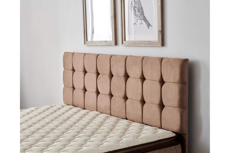 Resårmadrass 200x200 cm - Vit/Brun - Möbler - Säng - Madrasser - Resårmadrass & resårbotten