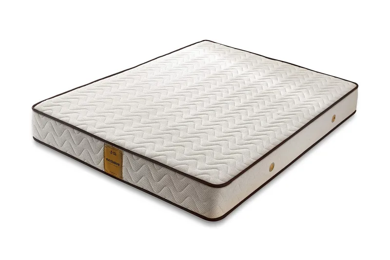 Resårmadrass 90x190 cm - Vit/Brun - Möbler - Säng - Madrasser - Resårmadrass & resårbotten