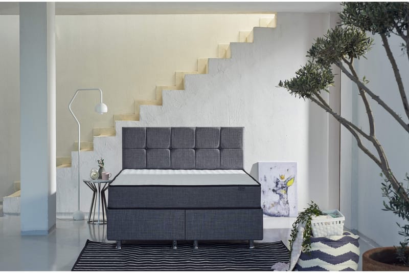 Resårmadrass 90x190 cm - Vit/Grå - Möbler - Säng - Madrasser - Resårmadrass & resårbotten