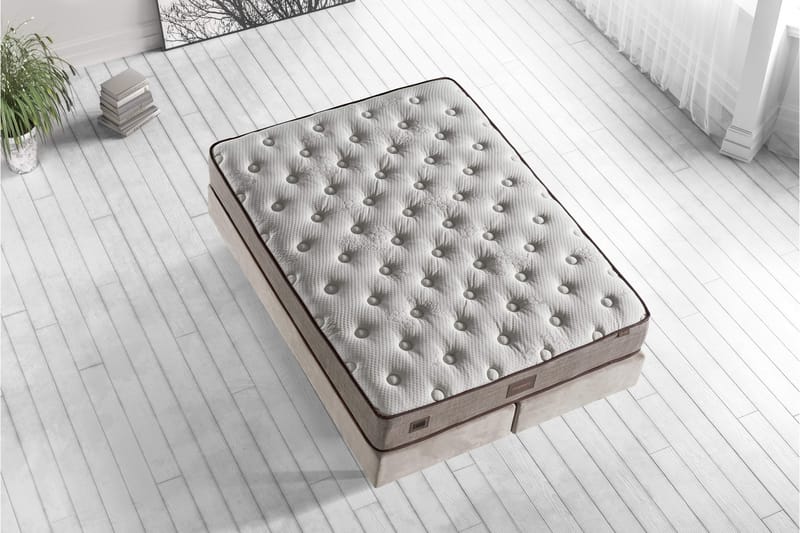 Resårmadrass 90x200 cm - Vit/Beige - Möbler - Säng - Madrasser - Resårmadrass & resårbotten