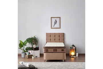 Resårmadrass 90x200 cm - Vit/Brun - Möbler - Säng - Madrasser - Resårmadrass & resårbotten