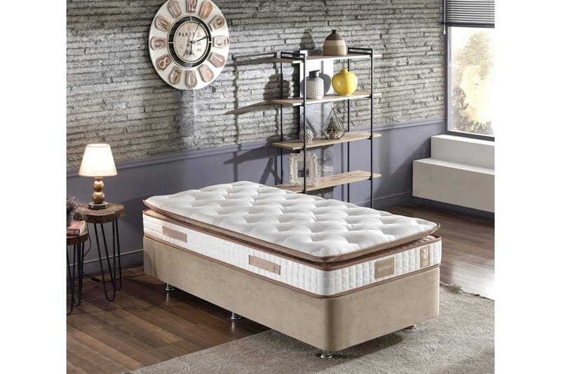 Resårmadrass 90x200 cm - Vit/Brun - Möbler - Säng - Madrasser - Resårmadrass & resårbotten