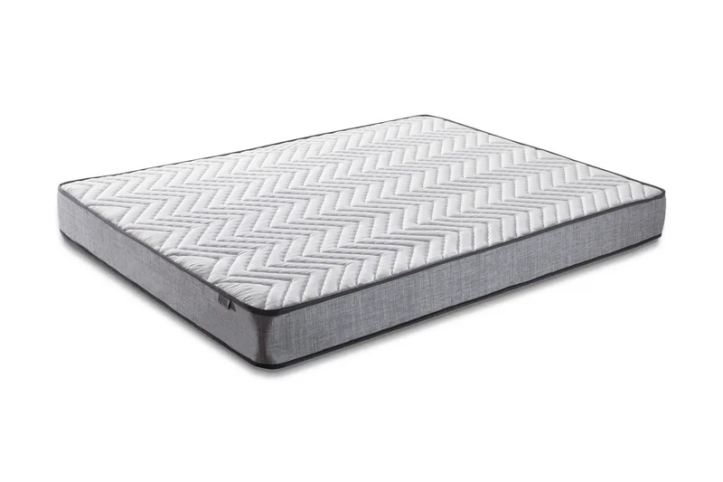 Resårmadrass 90x200 cm, Vit/Grå