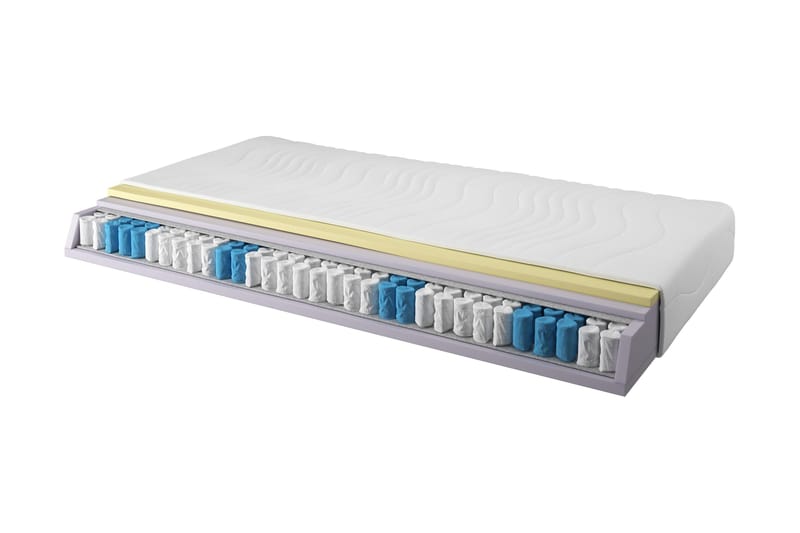 Rubin Resårmadrass 90x200 Pocket Medium/Mjuk, Vit